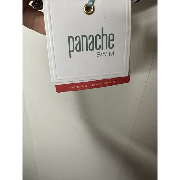 NWT Panache Womens Anya Stripe Bandeau Bikini Top 38G Padded‎ Swim Black/White - Picture 13 of 16